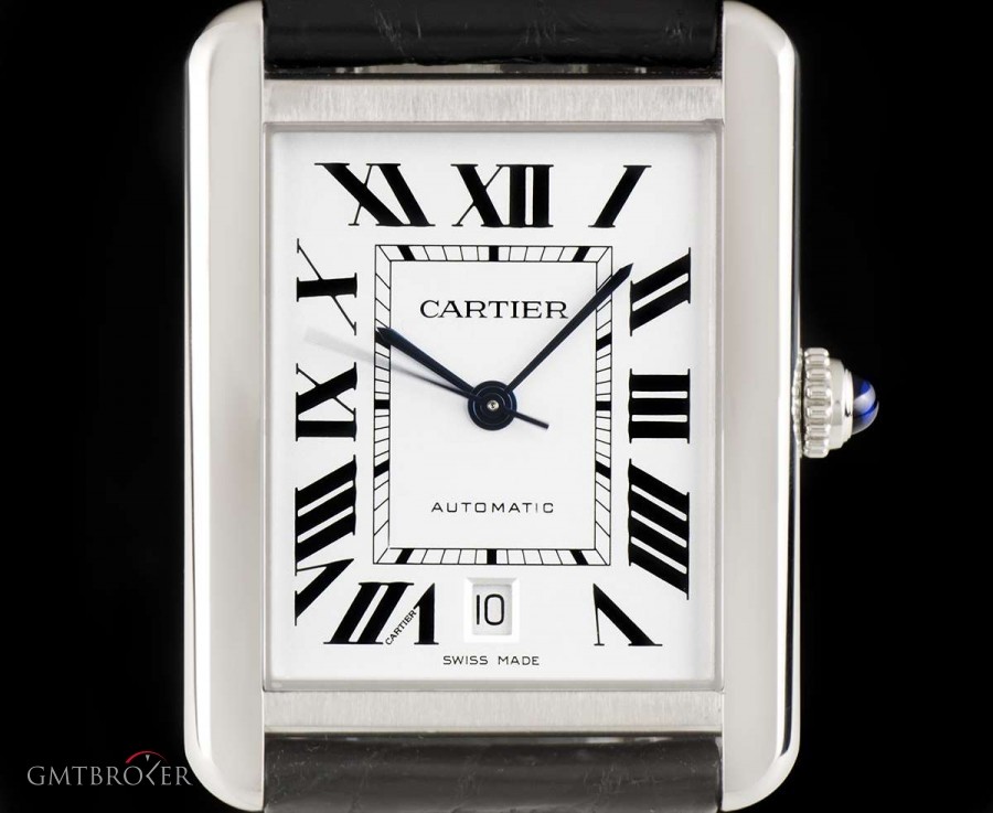Cartier Stainless Steel Silver Roman Dial Tank Solo Gents WSTA0029 760209