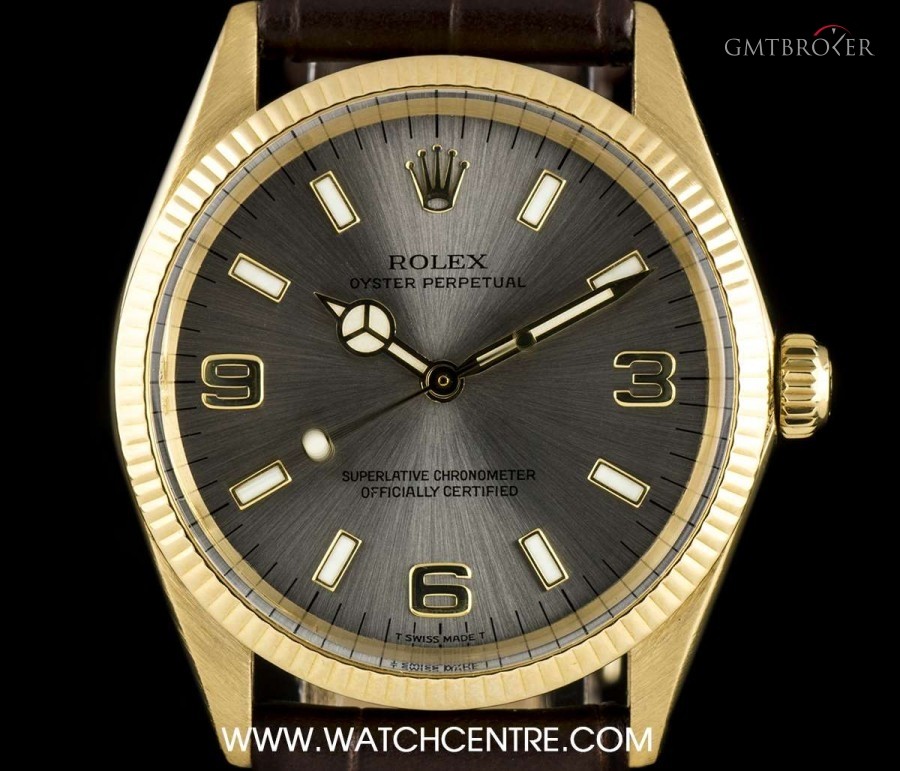 Rolex 18k Yellow Gold Silver Dial Oyster Perpetual Vinta 1005 746007