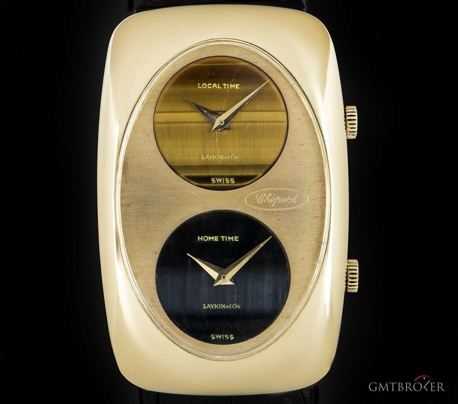 Chopard Dual Time Vintage Gents 18k Yellow Gold Double Nam nessuna 833066
