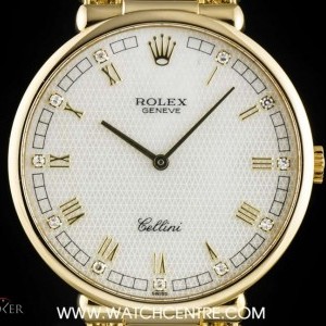 Rolex 18k Yellow Gold Mother Of Pearl Diamond Dial Celli 5162 745617