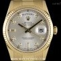 Rolex 18k Yellow Gold OP Silver Diamond Dial Day-Date 11