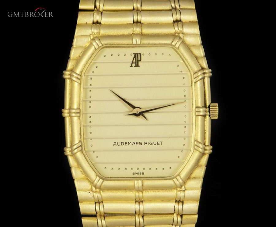 Audemars Piguet Bamboo Vintage Gents Wristwatch 18k Yellow Gold Ch nessuna 835456