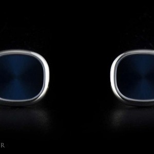 Patek Philippe 18k White Gold Anthracite Insert Cufflinks 2059102G 767736