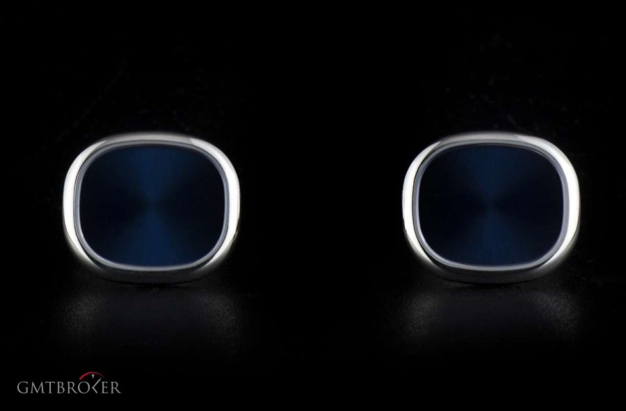 Patek Philippe 18k White Gold Anthracite Insert Cufflinks 2059102G 767736