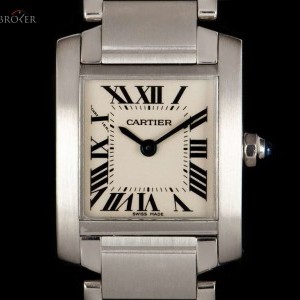 Cartier Tank Francaise Ladies Stainless Steel Silver Roman W51008Q3 846676