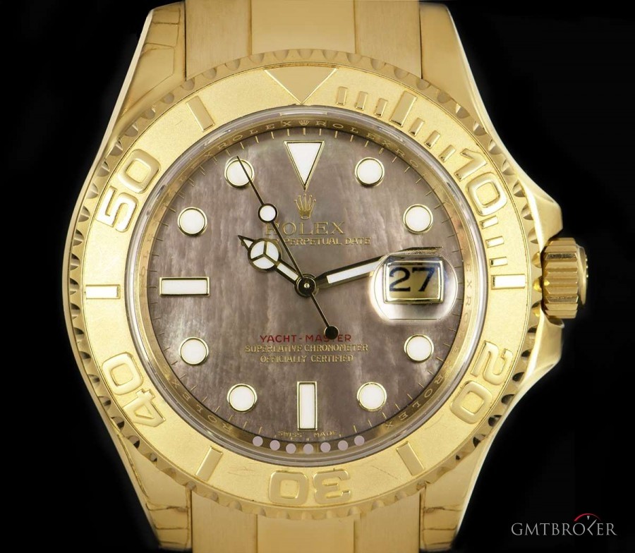 Rolex Unworn Yacht-Master NOS Gents 18k Yellow Gold Blac 16628 848984