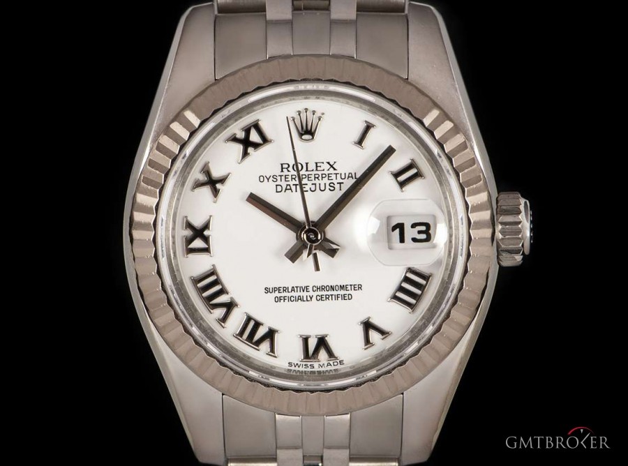 Rolex Datejust Ladies Stainless Steel White Roman Dial 1 179174 829493