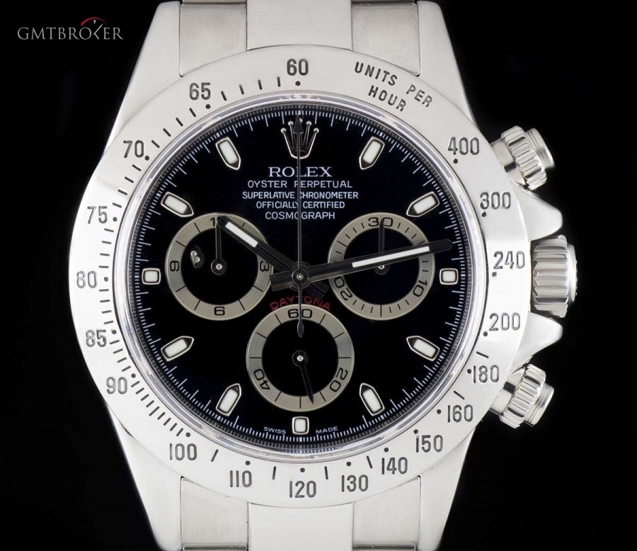Rolex Cosmograph Daytona Gents Stainless Steel Black Dia 116520 809924