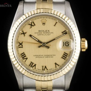 Rolex Datejust Mid-Size Stainless Steel  18k Yellow Gold 68273 779393
