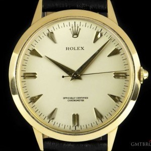 Rolex Chronometer Vintage Gents 18k Yellow Gold Silver D 8940 819044