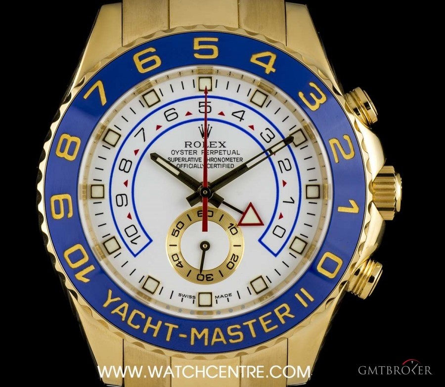 Rolex 18k Yellow Gold White Dial Yacht-Master II BP 1166 116688 737409
