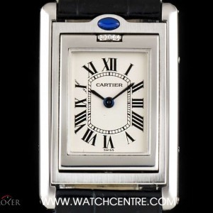 Cartier Stainless Steel Silver Roman Dial Tank Basculante nessuna 748915