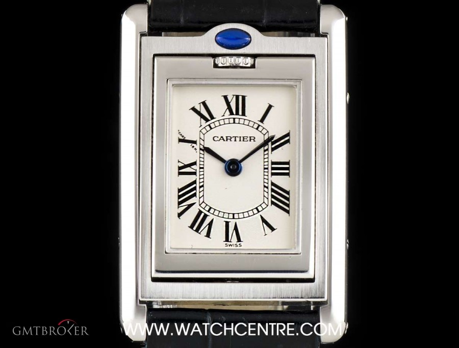 Cartier Stainless Steel Silver Roman Dial Tank Basculante nessuna 748915