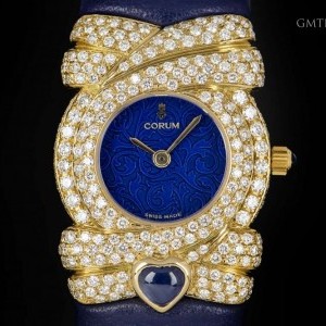 Corum Diamond Set Dress Watch Ladies NOS 18k Yellow Gold 24.412.56 832739