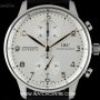 IWC Stainless Steel Silver Dial Portuguese Chronograph