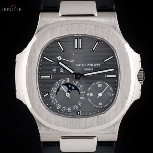 Patek Philippe Unworn Nautilus Power Reserve 18k White Gold Grey 5712G-001 811766