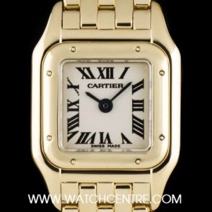 Cartier 18k Yellow Gold Silver Dial Mini Panthere Ladies W nessuna 741135