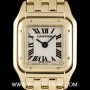 Cartier 18k Yellow Gold Silver Dial Mini Panthere Ladies W