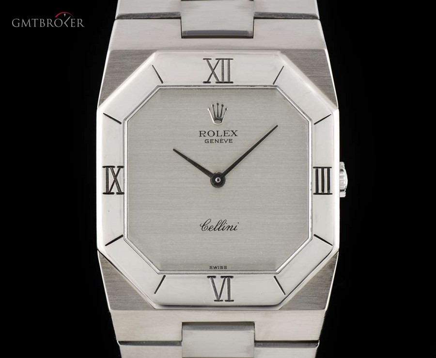 Rolex Vintage Cellini Gents 18k White Gold Silver Dial 4 4350 768047