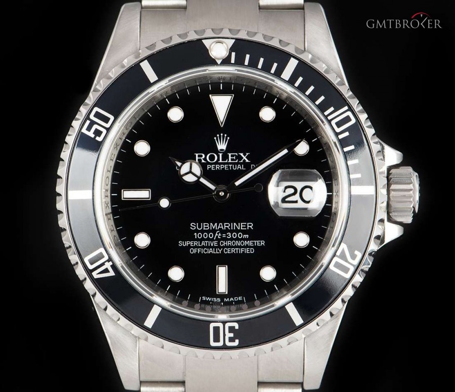 Rolex Submariner Date Gents Stainless Steel Black Dial 1 16610 823844