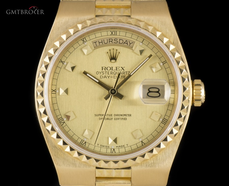 Rolex Day-Date Egyptian Oysterquartz Gents 18k Yellow Go 19028 798720