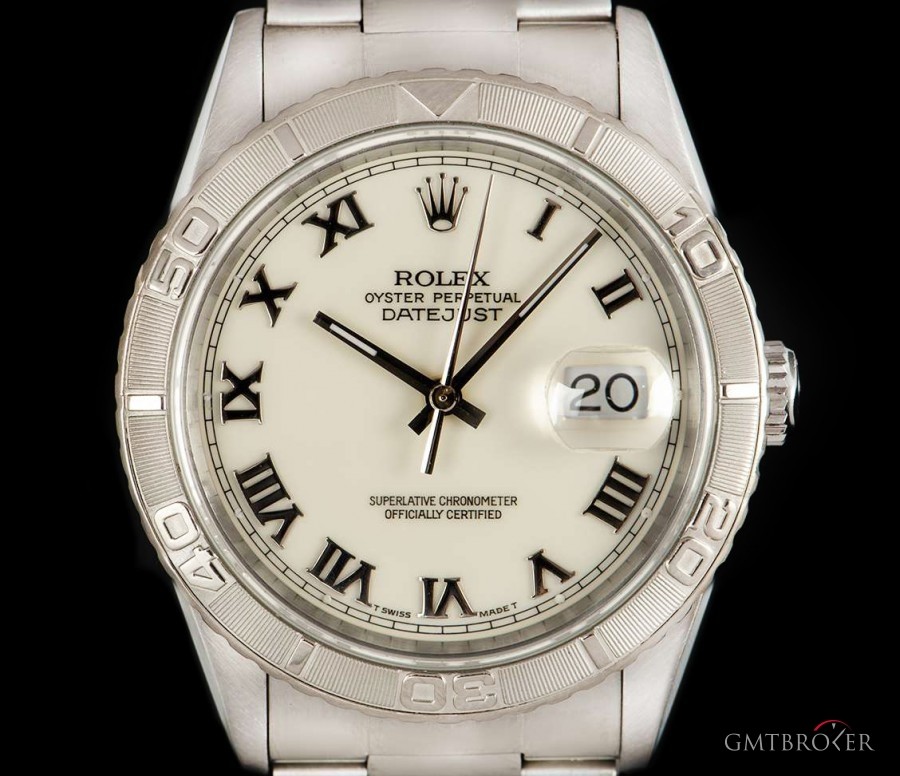 Rolex Datejust Turn-O-Graph Gents Stainless Steel White 16264 842514