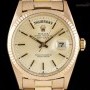 Rolex Rare Day-Date VIntage Gents 18k Rose Gold Silver D
