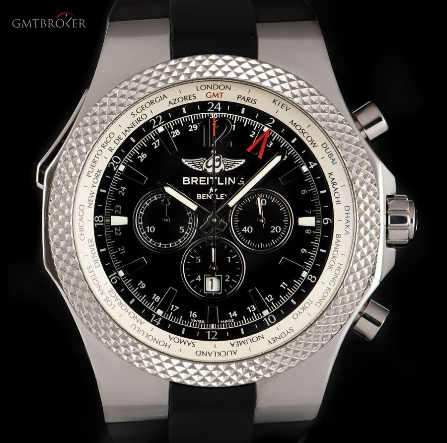 Breitling For Bentley GMT World Timer Chronograph Special Ed A47362 834022