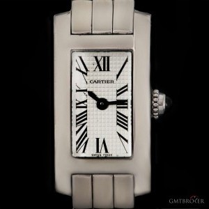 Cartier Lanieres Ladies 18k White Gold Silver Dial W15364W W15364W3 838285