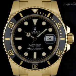 Rolex Submariner Date Gents 18k Yellow Gold Black Dial B 116618LN 815390