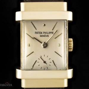 Patek Philippe Top Hat Vintage Gents 18k Yellow Gold Silver Dial 1450 792485
