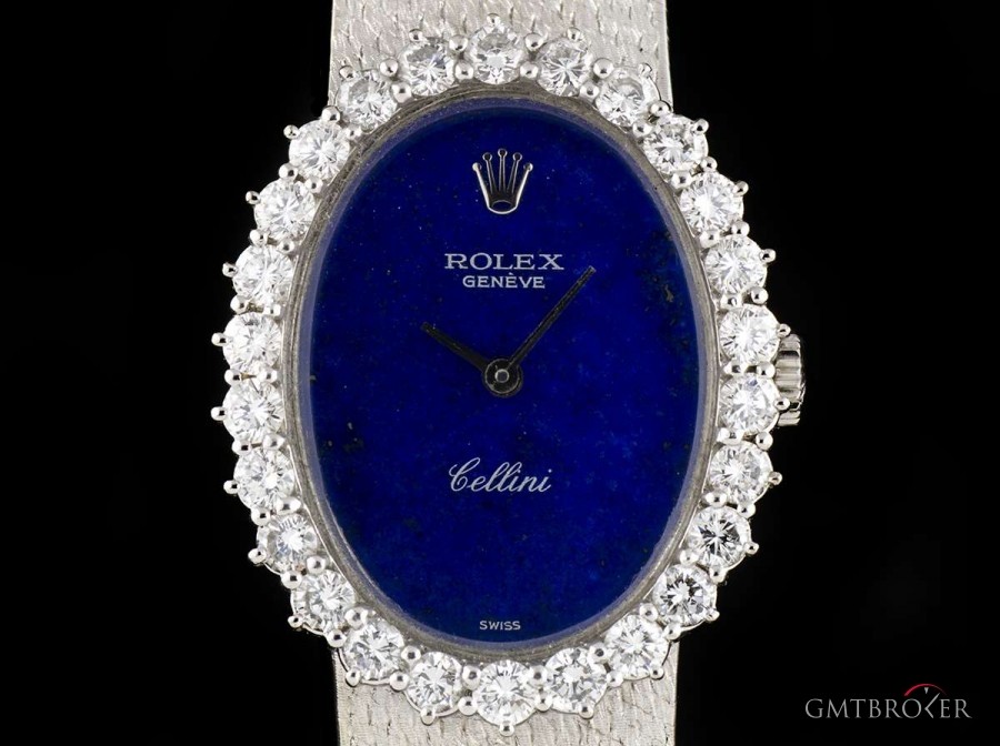 Rolex Cellini Vintage 18k White Gold Ladies Rare Lapis L nessuna 773837