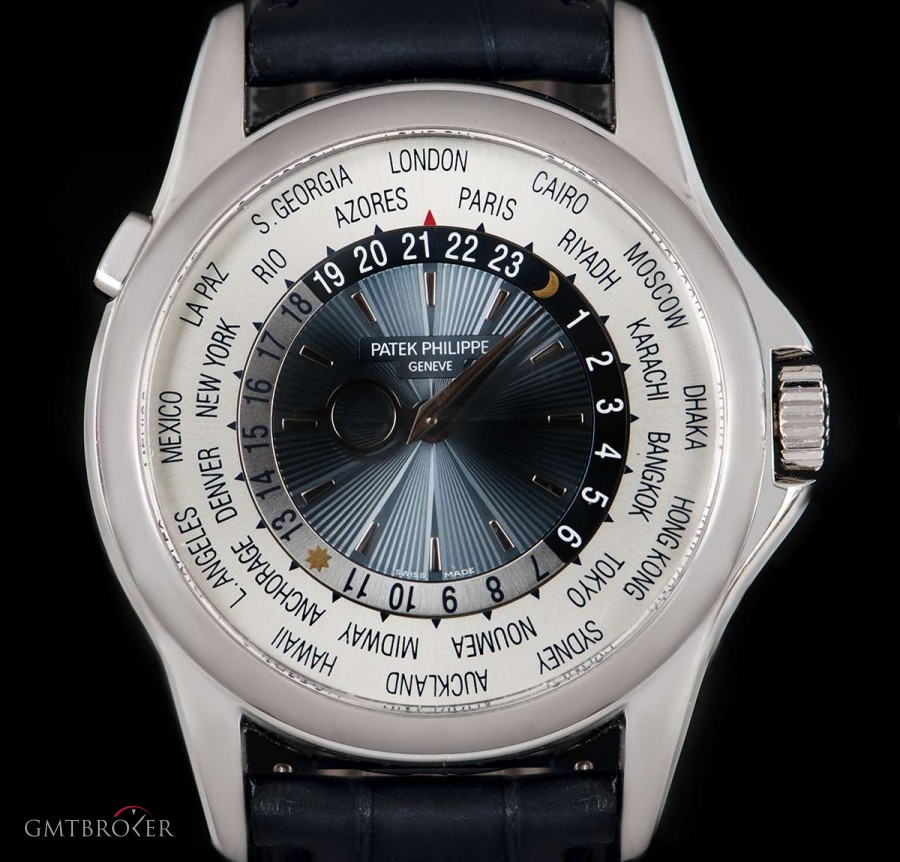 Patek Philippe World Time Gents Platinum Blue Dial 5130P 5130P 842376