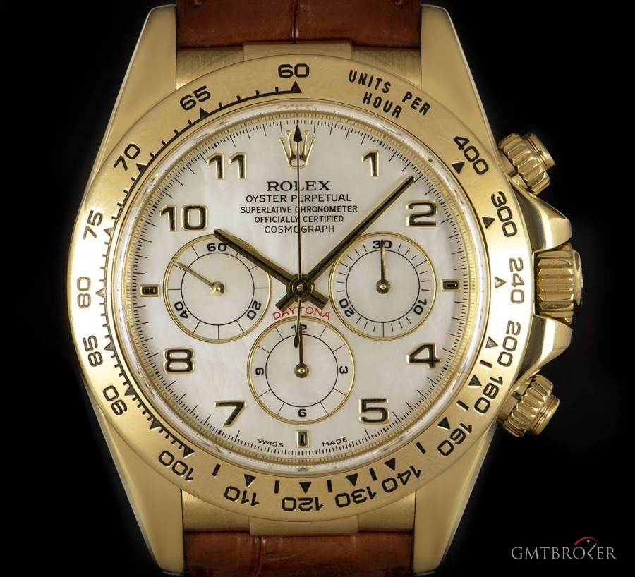 Rolex Zenith Movement Cosmograph Daytona Gents 18k Yello 16518 836986