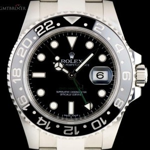 Rolex GMT-Master II Gents Stainless Steel Black Dial Cer 116710LN 833854
