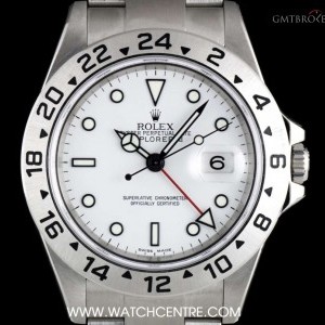Rolex SSOP White Dial Red Hand Explorer II Gents BP 1657 16570 686699