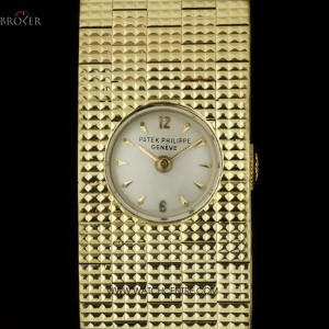 Patek Philippe 18k Yellow Gold Silver Dial Vintage Ladies Watch 3 3205/37 229315