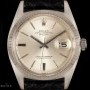 Rolex Rare Datejust Vintage Gents 18k White Gold Silver