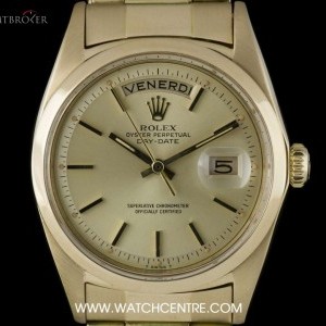 Rolex 18k Yellow Gold OP Champagne Baton Dial Day-Date V 1803 636925