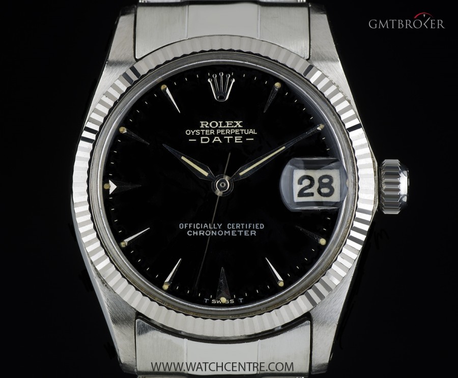 Rolex 18k WG Rare Vintage Date Mid-Size Wristwatch 6627 6627 219235