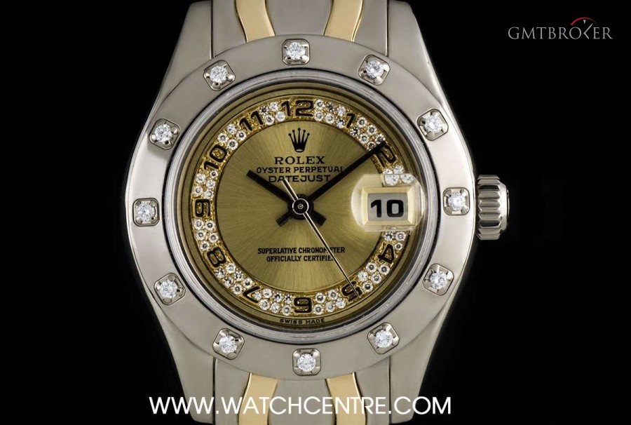 Rolex 18k White  Yellow Gold OP Myriad Dial Pearlmaster 80319 696703