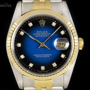 Rolex Datejust Gents Stainless Steel  18k Yellow Gold Bl 16233 835294