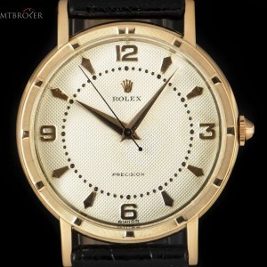 Rolex Precision Vintage Gents 18k Rose Gold Honeycomb di 8952 820895