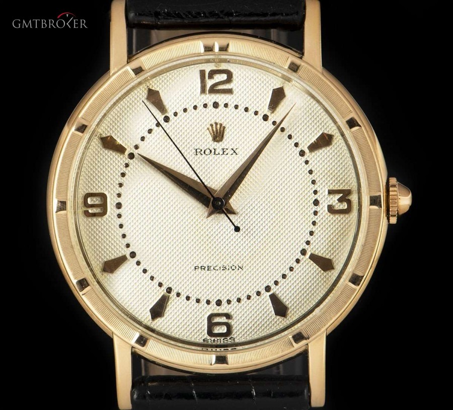 Rolex Precision Vintage Gents 18k Rose Gold Honeycomb di 8952 820895