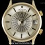 Anonimo LeCoultre 10k Gold Plated Silver Dial Memovox Worl