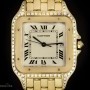 Cartier Panthere Gents 18k Yellow Gold Silver Dial Diamond