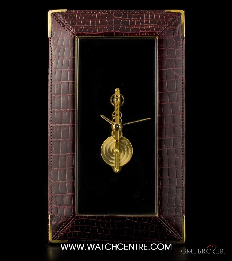 Jaeger-LeCoultre LeCoultre Gilt Brass Skeleton Bridge Clock Retaile nessuna 641953