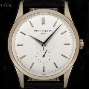 Patek Philippe Calatrava Gents 18k White Gold Silver Dial BP 5196 5196G-001 834268