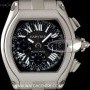 Cartier Stainless Steel Black Dial Roadster Chronograph XL