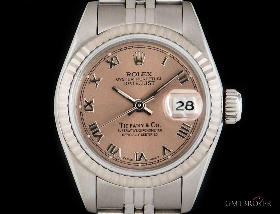 Rolex Datejust Ladies Stainless Steel Double Name Tiffan 69174 848840